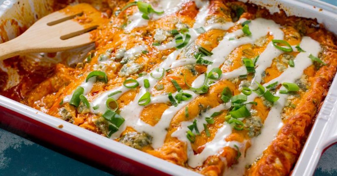 Buffalo Chicken Enchiladas – Lodge Cast Iron