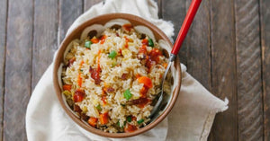 Τηγανητό Ρύζι Με Μπέικον Στο Wok