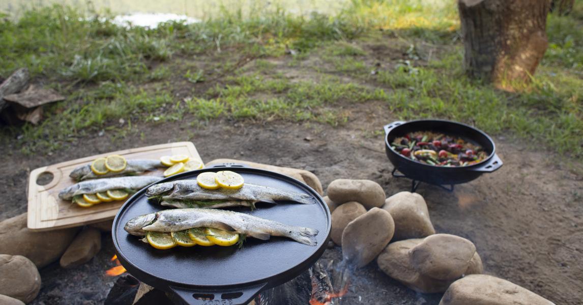 Fire Roasted Trout – Lodge Cast Iron