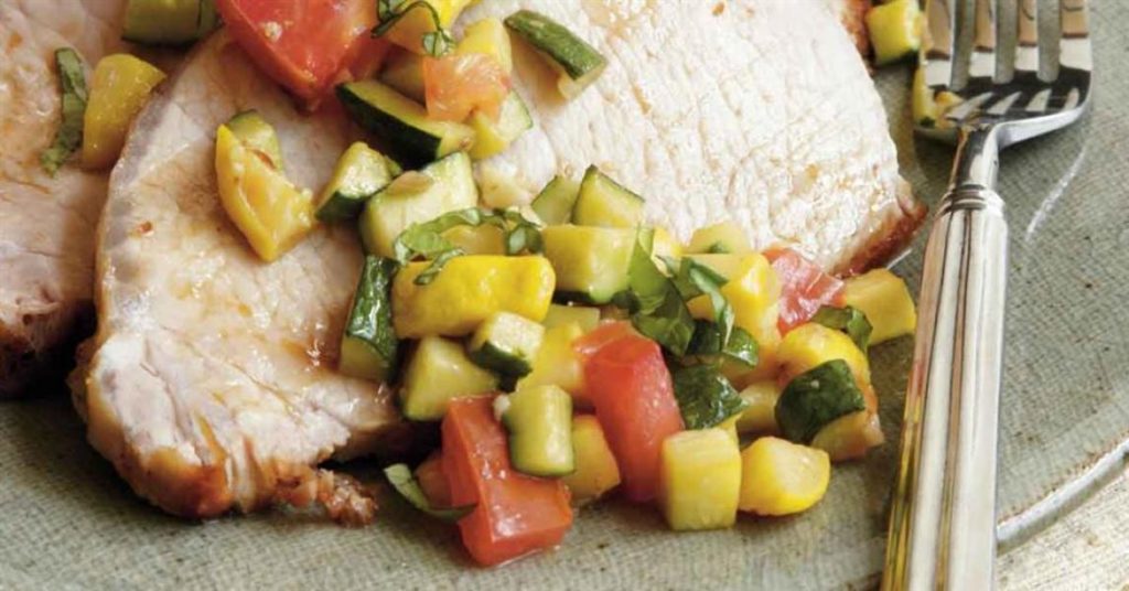 Pan Pork With Rapid Ratatouille
&ndash; Lodge Cast Iron