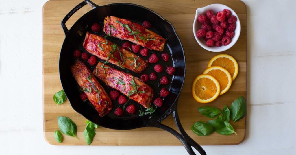 Pan-seared Salmon With Raspberry Basil Sauce – Lodge Cast Iron