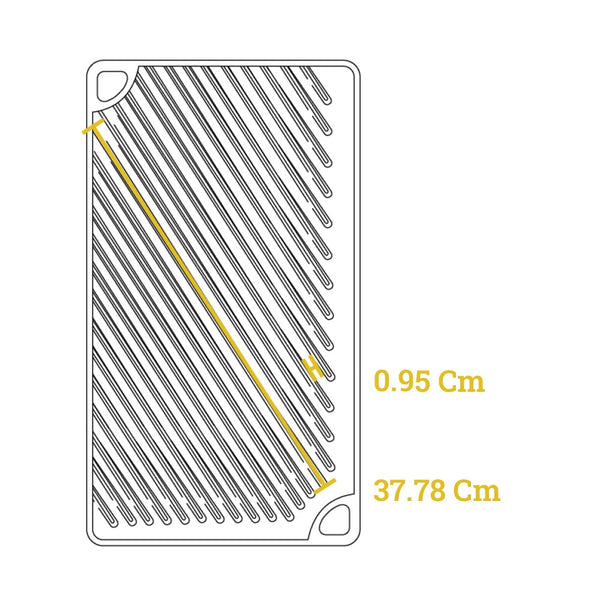 Griglia in ghisa / piastra a doppia faccia 42,55 x 24,13 cm - Lodge LDP3