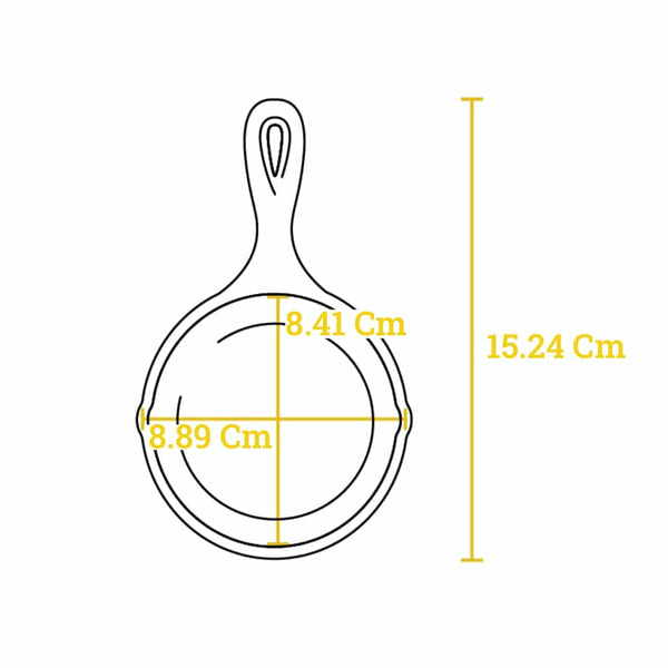 8.89 Cm Mini Cast Iron Skillet