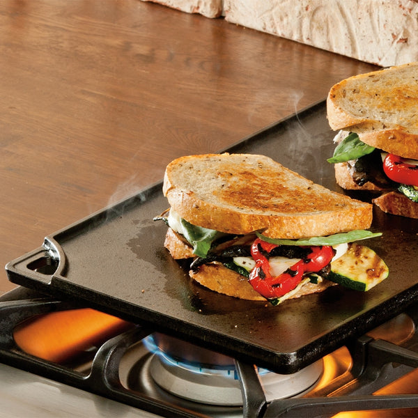 Griglia in ghisa / piastra a doppia faccia 42,55 x 24,13 cm - Lodge LDP3