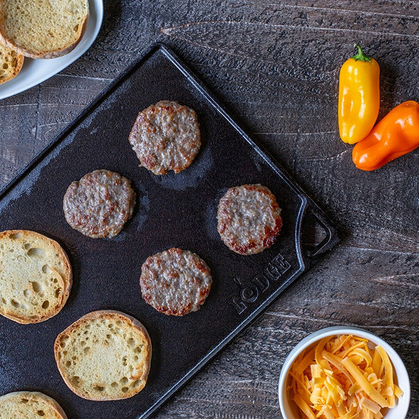 Griglia in ghisa / piastra a doppia faccia 42,55 x 24,13 cm - Lodge LDP3