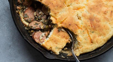 Festive Good Luck Cornbread Skillet