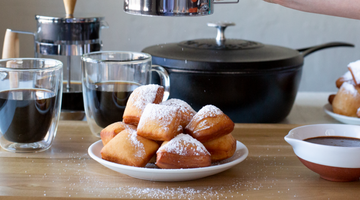  Beignets od mlaćenice s čokoladnim ganacheom