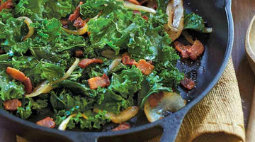 Braised Kale With Bacon And Onions