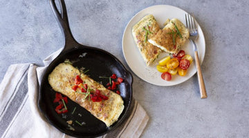 Roasted Red Pepper and Goat Cheese Omelet