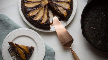 Gingerbread Pear Upside-Down Skillet Cake