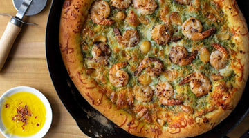 Shrimp Pesto Pizza