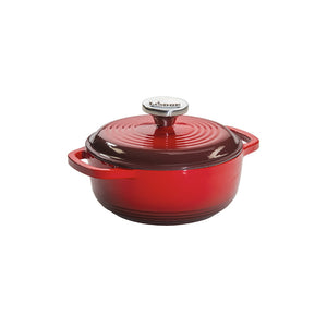 1.4 Lt Red Enameled Cast Iron Dutch Oven