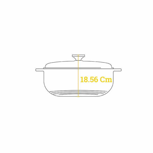 Barca Ovale Rossa In Ghisa Smaltata 6,62lt - Lodge EC7OD43 