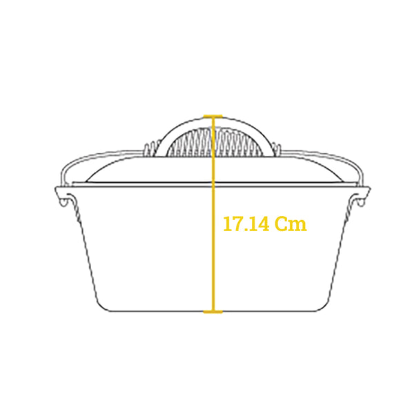 Forno olandese in ghisa 4,73 lt | 26 cm con tappo in ghisa e manico in acciaio inossidabile