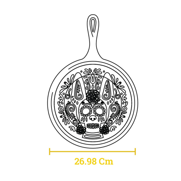 Dia de los Muertos - Xolo Sugar Skull - Μαντεμένια πλάκα 26.67 Cm