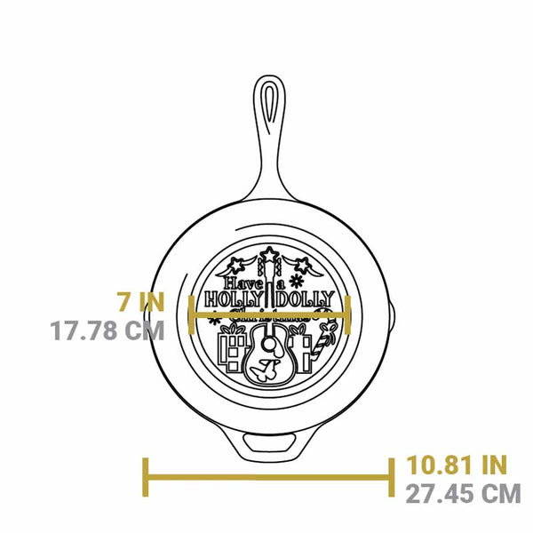 Dolly Parton Chef Collection - Have a Holly Dolly Christmas - Μαντεμένιο Τηγάνι 25.4 Cm