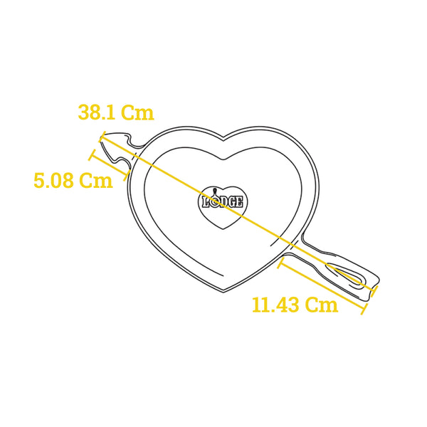 San Valentino - Heart Skillet - Padella in ghisa a forma di cuore