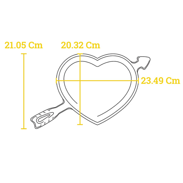 San Valentino - Heart Skillet - Padella in ghisa a forma di cuore