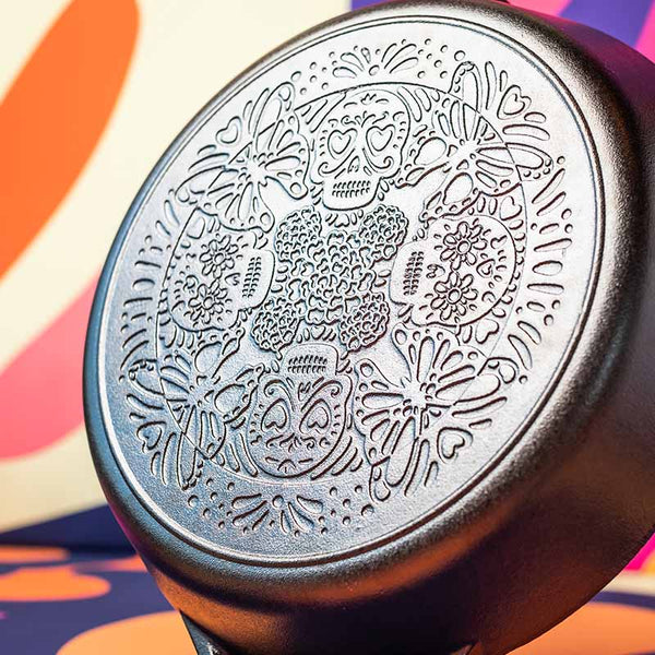 Dia de los Muertos - Μαντεμένιο Τηγάνι Butterfly Sugar Skull Skillet 30.48 Cm