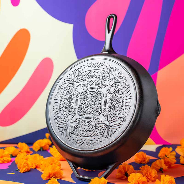 Dia de los Muertos - Μαντεμένιο Τηγάνι Butterfly Sugar Skull Skillet 30.48 Cm