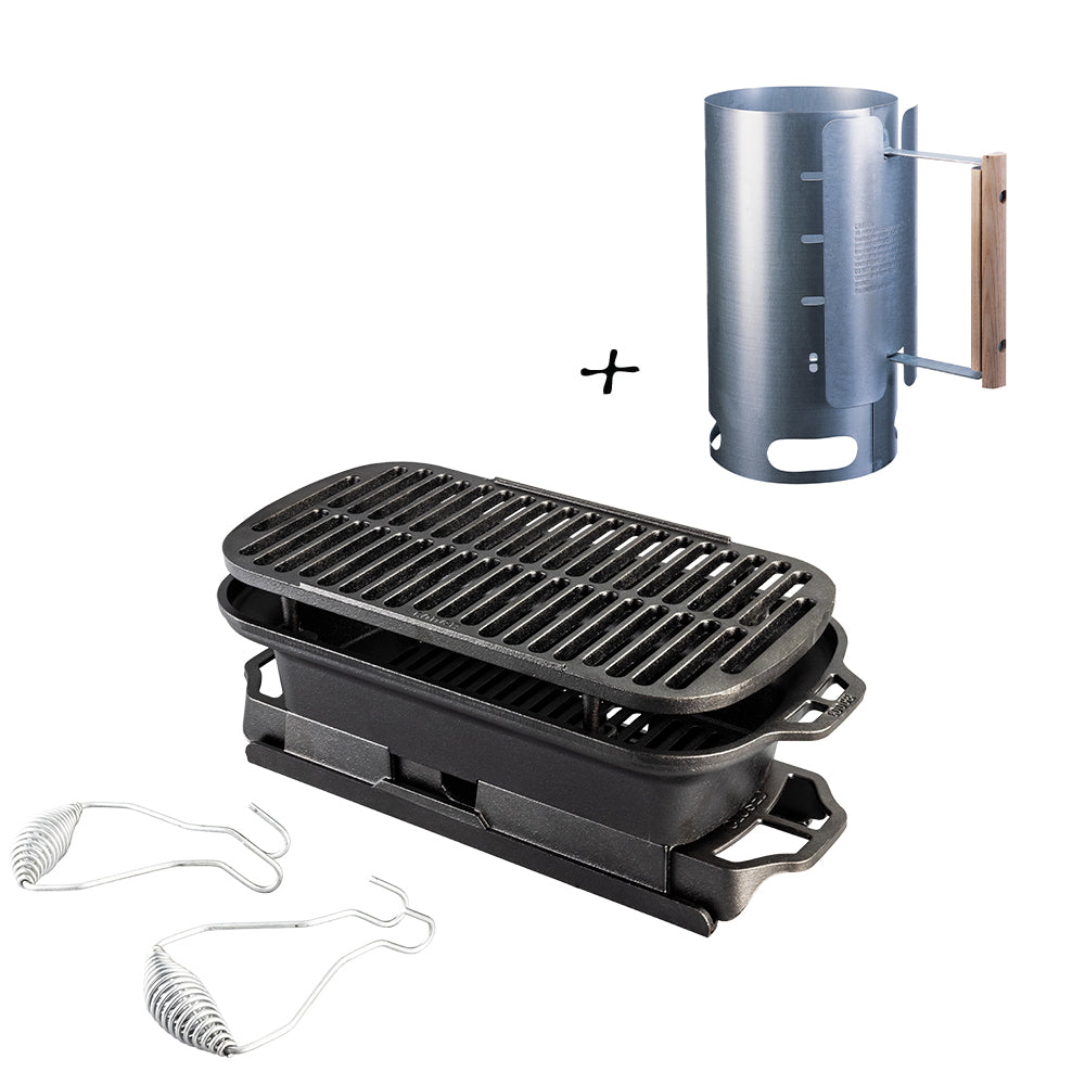 Sportsman's Pro Portable Cast Iron Charcoal Grill A5-1 Starter