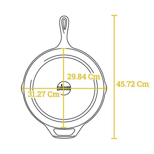 Snowflake Skillet - Μαντεμένιο Τηγάνι 30.48 Cm