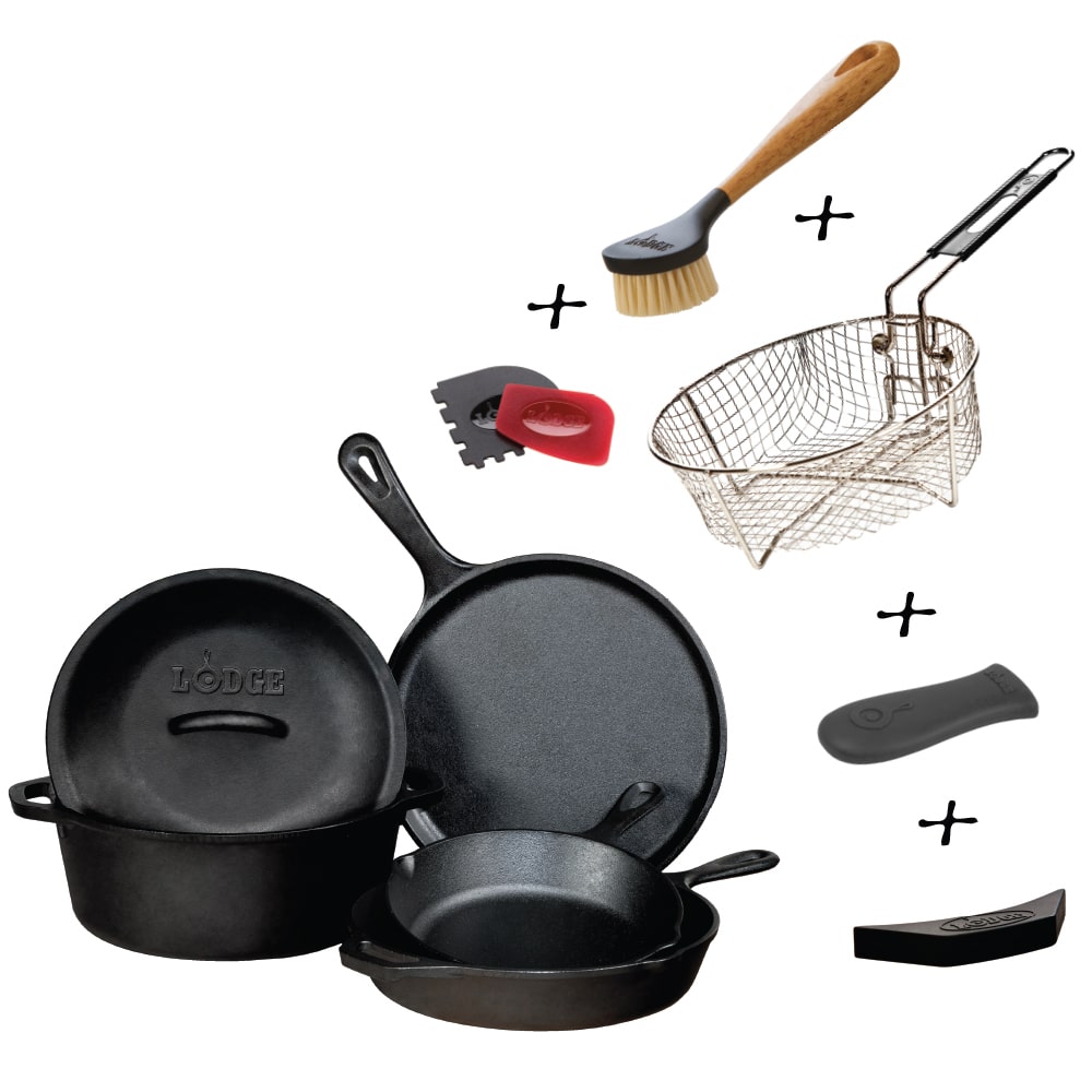 The Lodge Pre-Seasoned Cast Iron 5-Piece Cookware Set Is, 53% OFF