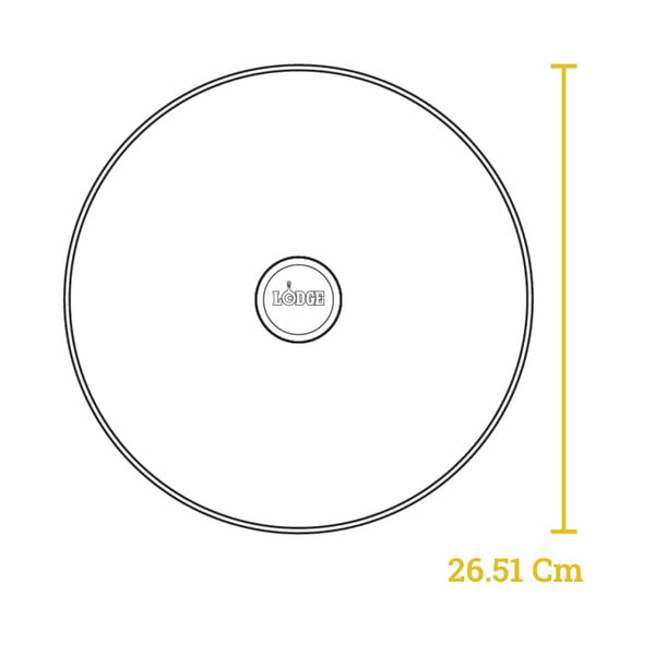 Coperchio rotondo in vetro 26 cm per padella o pentola in ghisa - Lodge GL10 