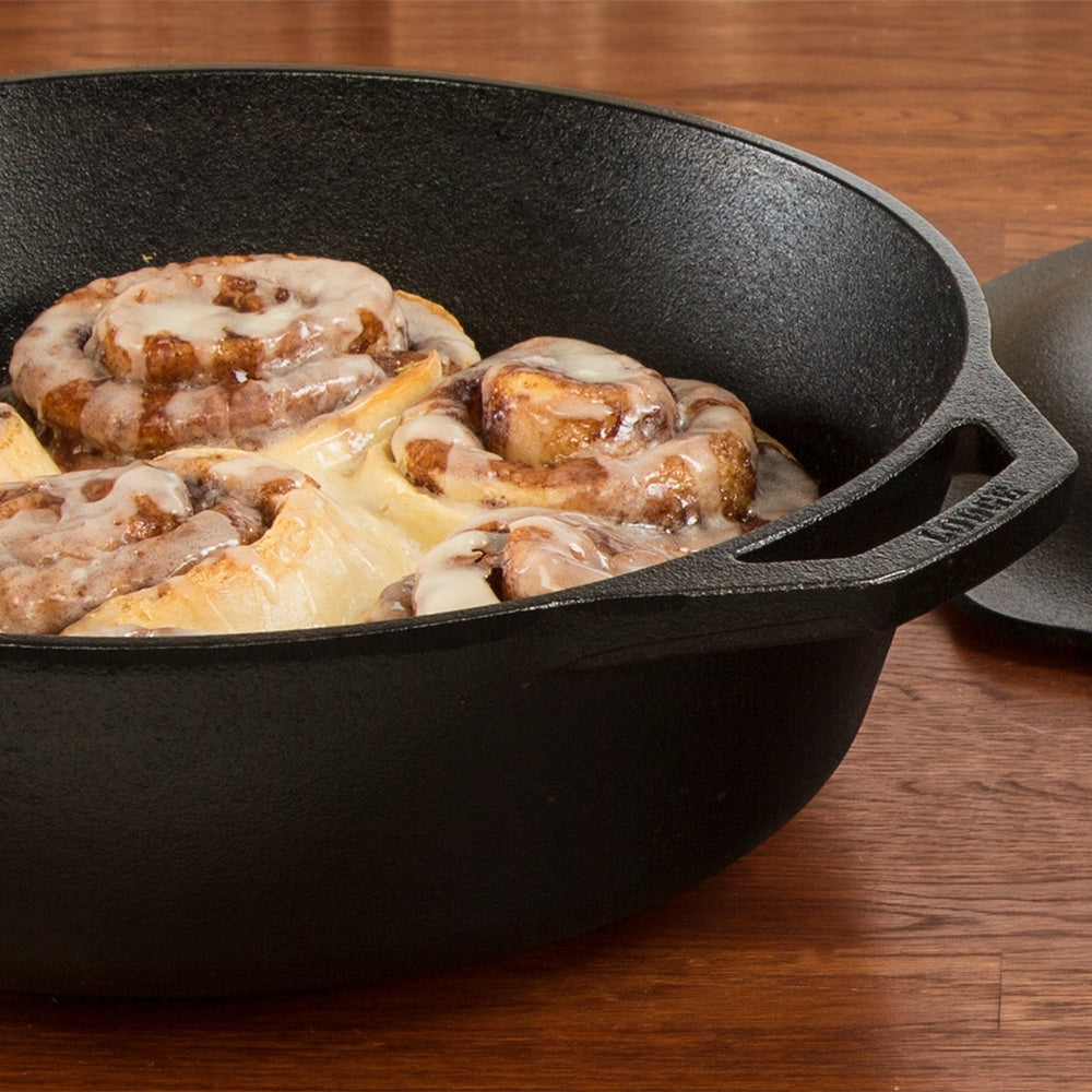 Duboka tava od lijevanog željeza s poklopcem 4,7 lt | 30,4 cm – Lodge Cast Iron
