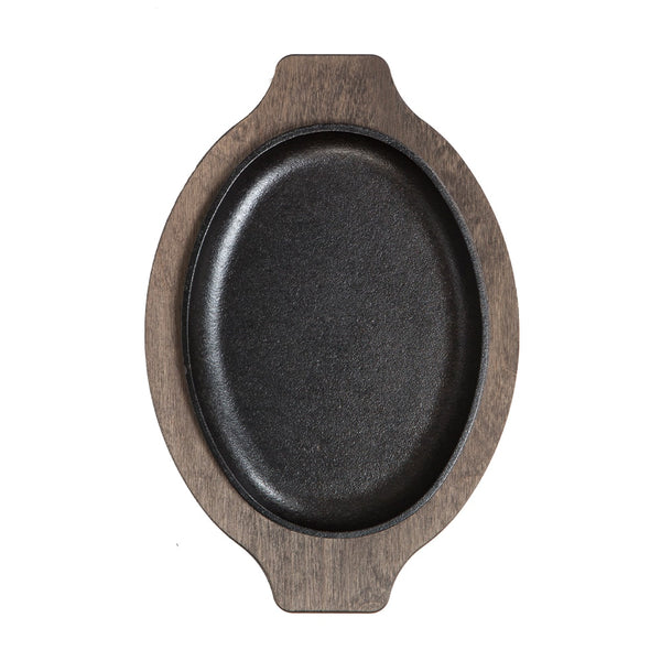 Base ovale in legno con manici per il piatto LOSH3 - Lodge UGOH