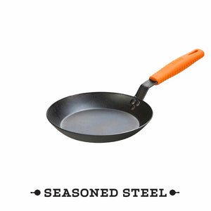 Lodge 10 Seasoned Carbon Steel Skillet w/Orange Silicone