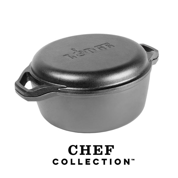 Chef Collection 5.67Lt Cast Iron Double Dutch Oven