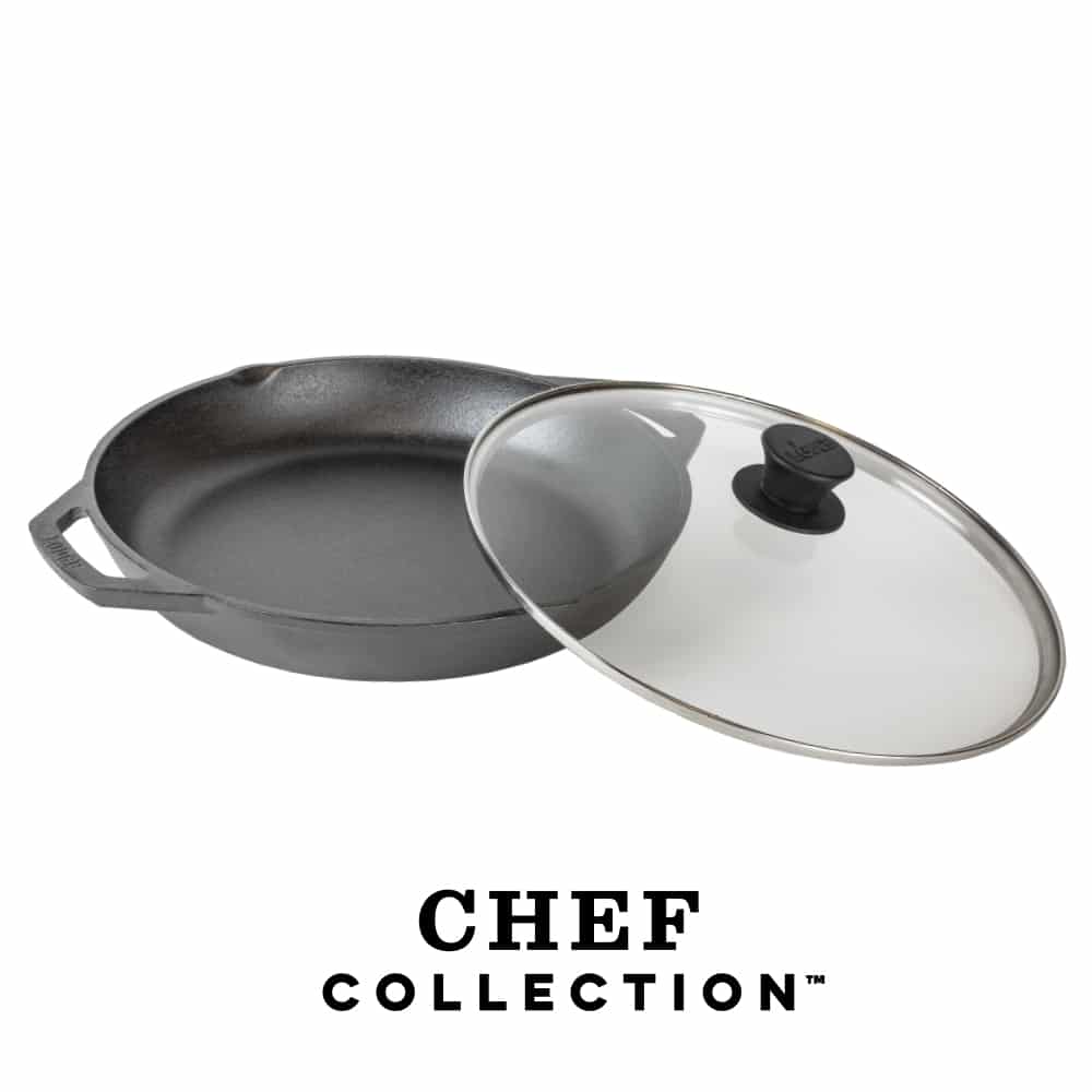 Μαντεμένιο Καθημερινό Τηγάνι με καπάκι Chef Collection 3lt / 30,5 εκ. - Lodge LC12EP